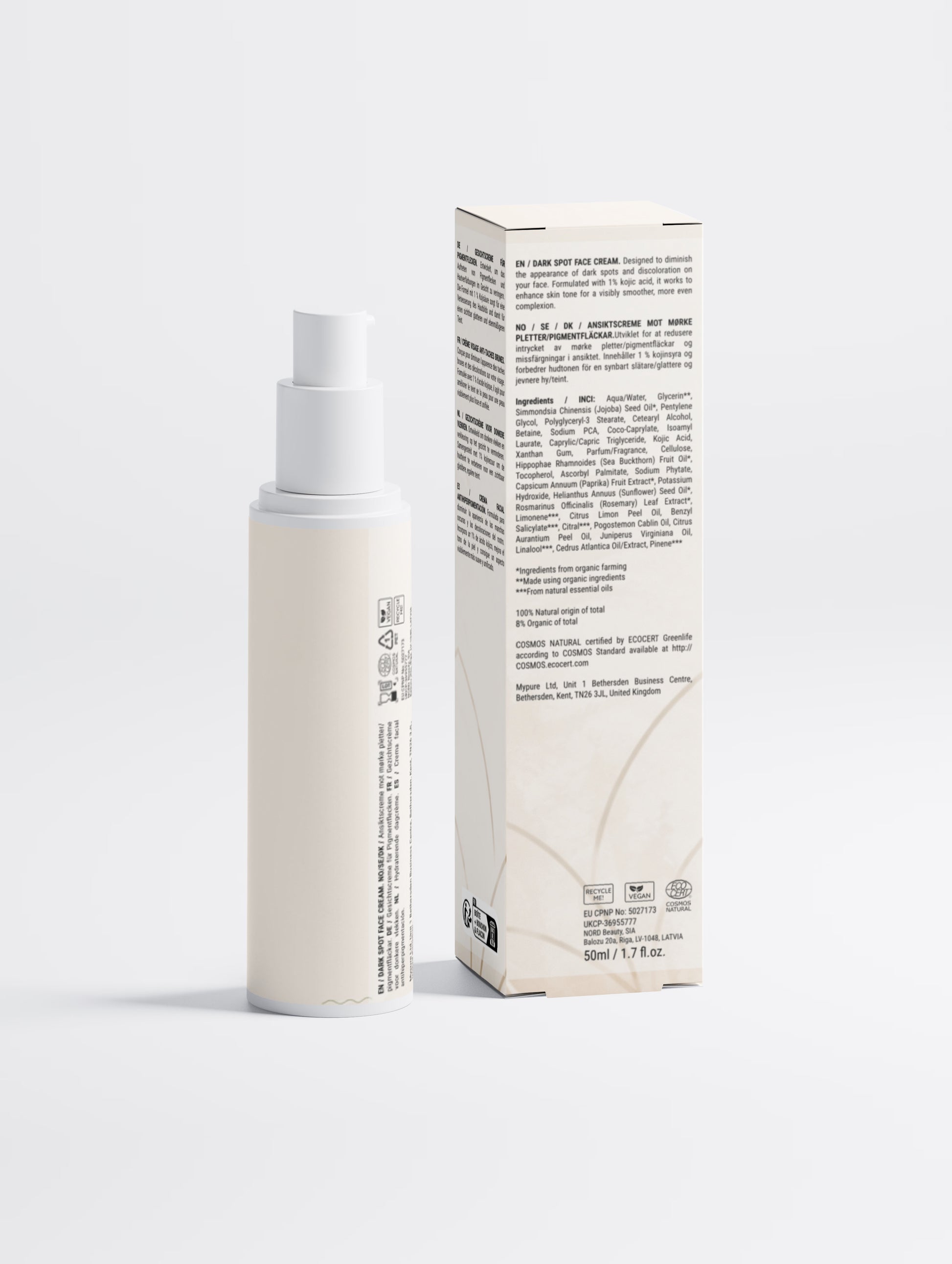 Dark Spot Face Cream with Kojic Acid